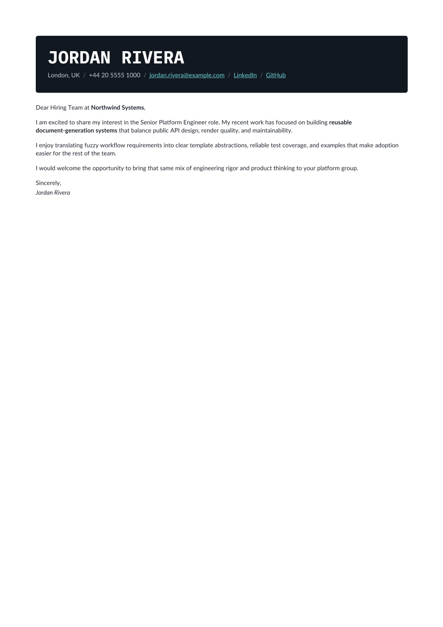 Compact Mono letter, page 1 of 1