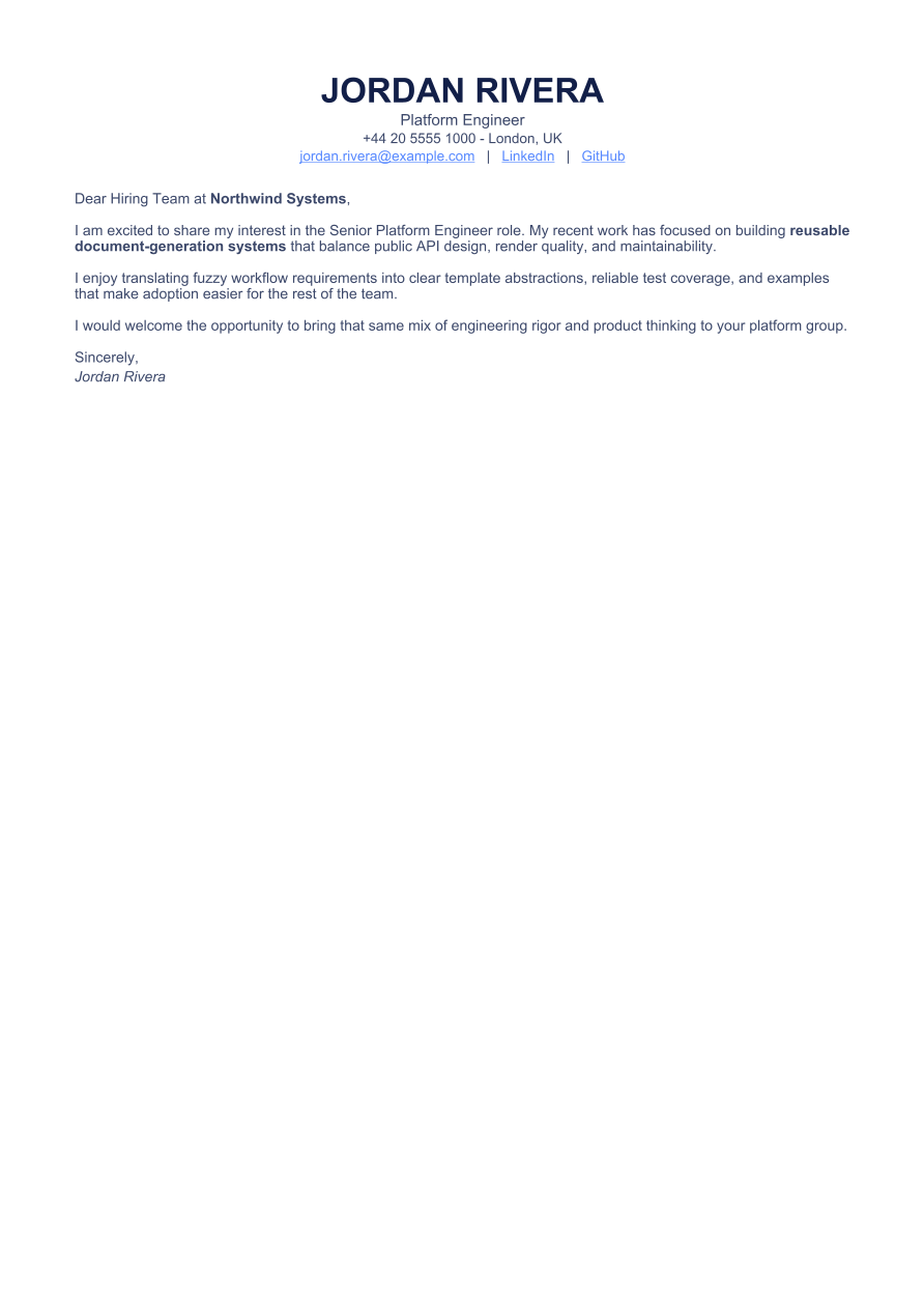 Editorial Blue letter, page 1 of 1