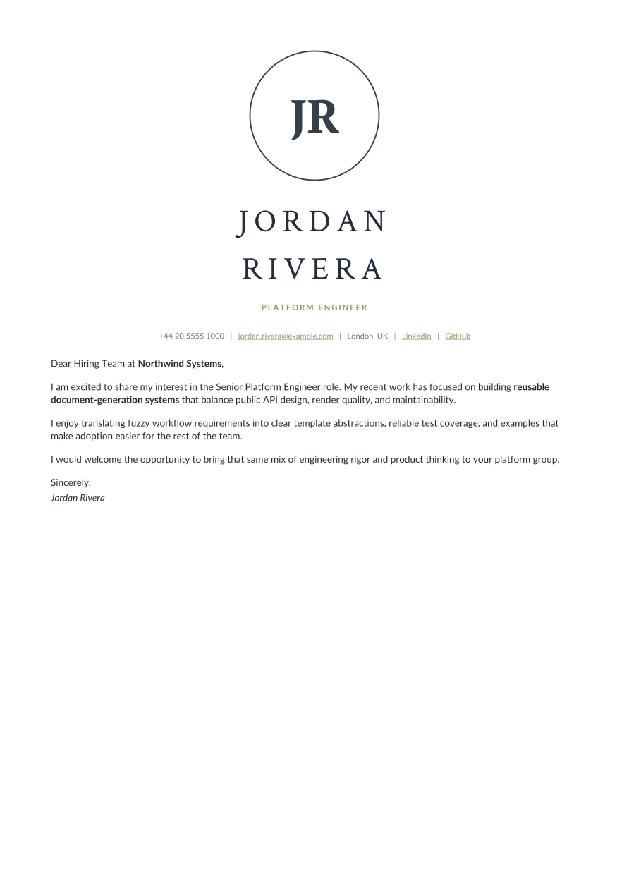 Monogram Sidebar letter, page 1 of 1
