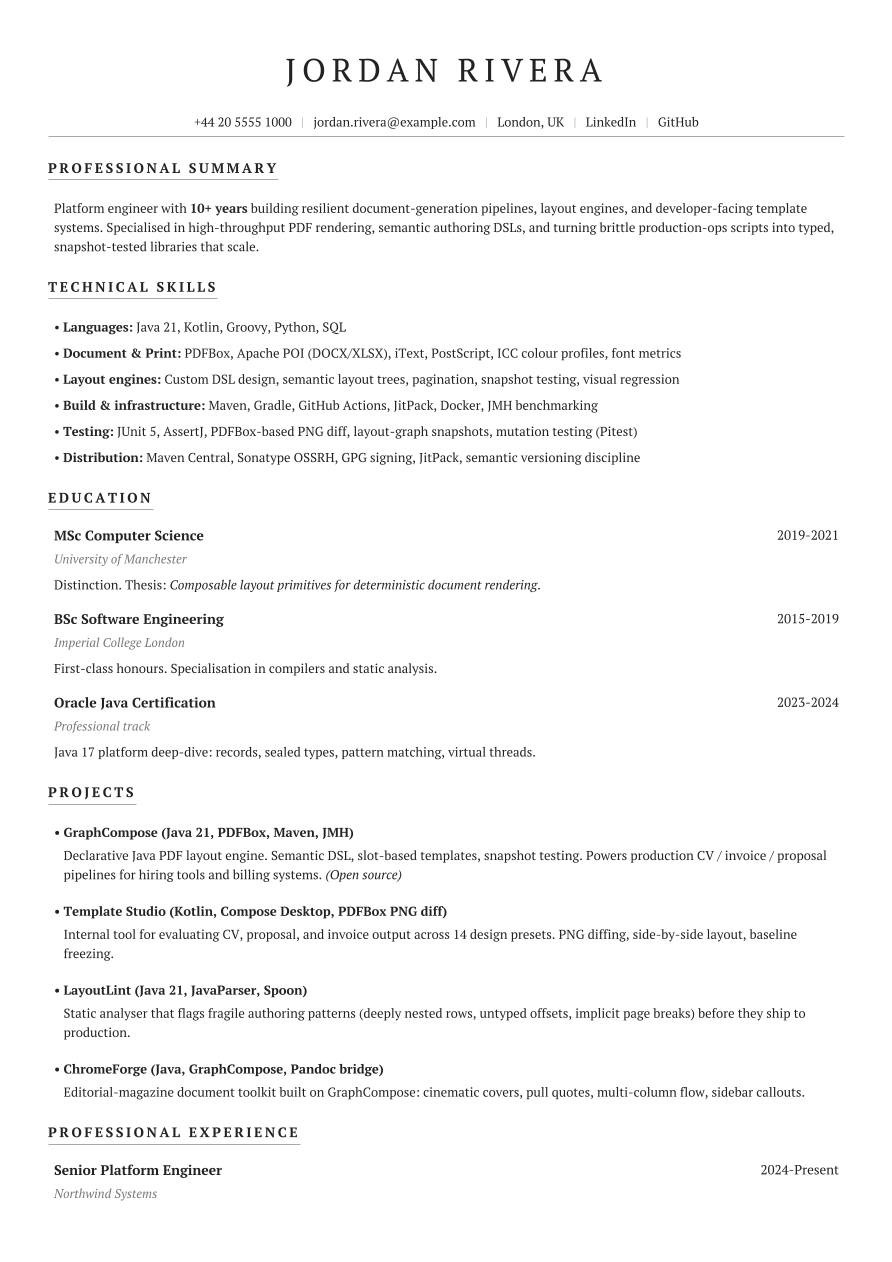 Minimal Underlined, page 1 of 2
