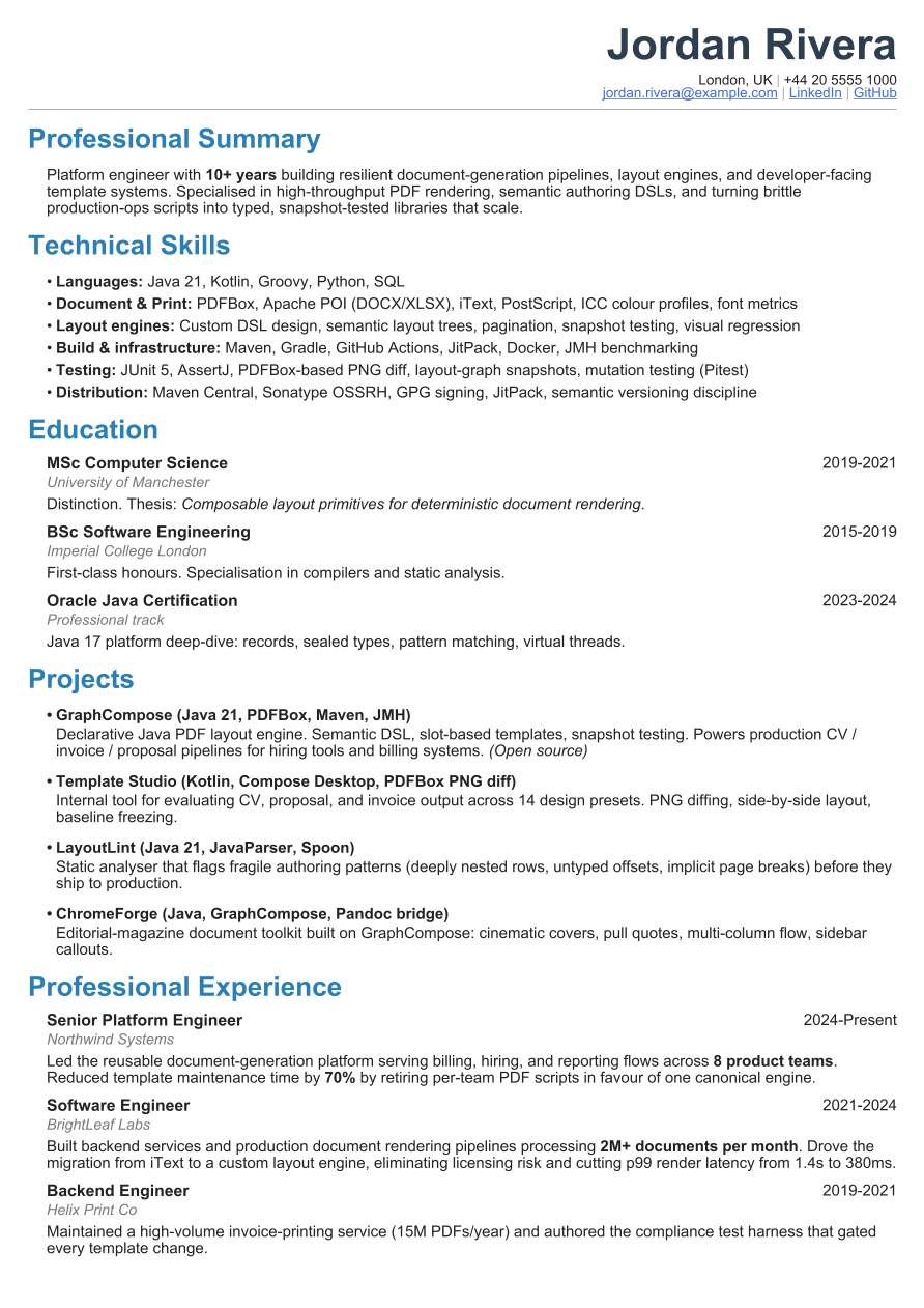 Modern Professional, page 1 of 2
