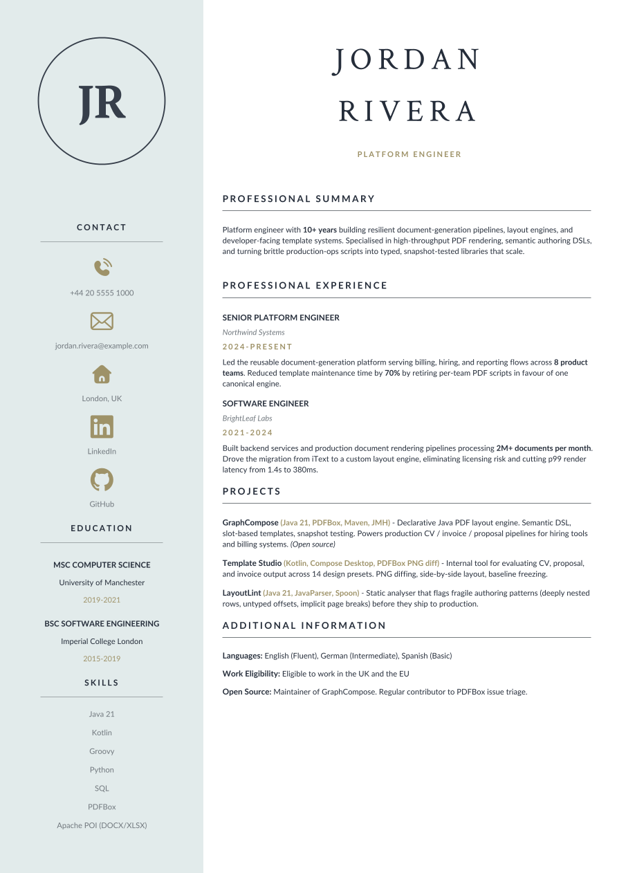 Monogram Sidebar, page 1 of 1