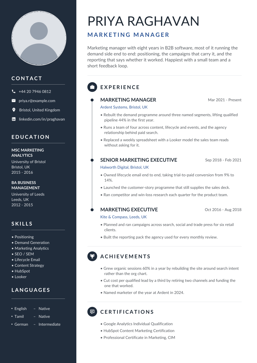 Navy Sidebar, page 1 of 1